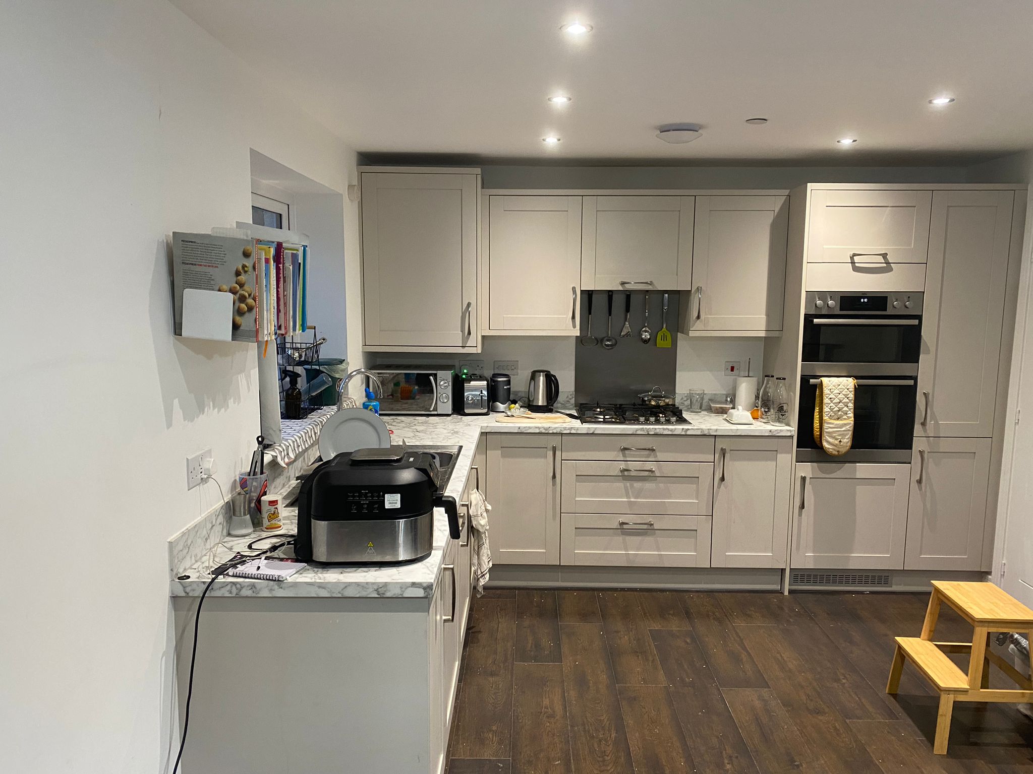 Before: Natural dark hair