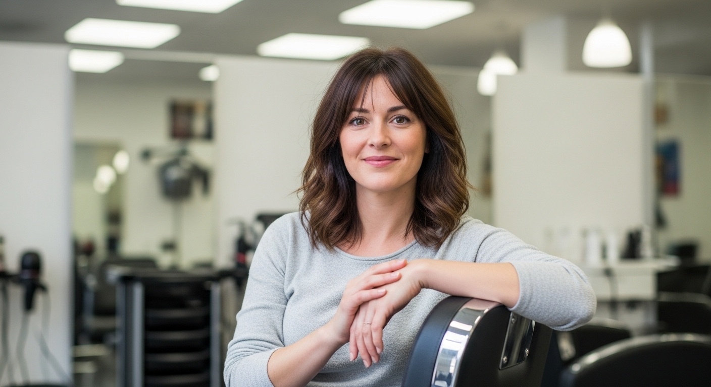 Before: Natural dark hair